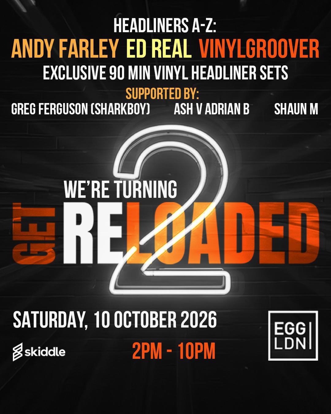 Get Reloaded is 2! Feat. Andy Farley, Vinylgroover & Ed Real
