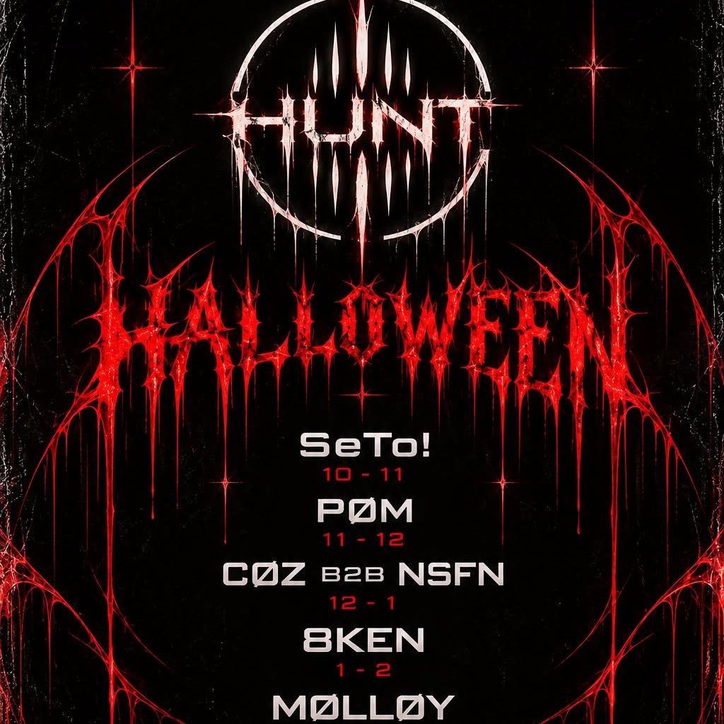 Hunt Community Halloween multi genre Techno night